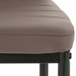 Loftscape Chaises capitonnées Orelle I (lot de 2) - Imitation cuir / Fer - Cappuccino / Noir -Chaises Boutique 1000229579 201104 14075600039 DETAILS P000000001000229579