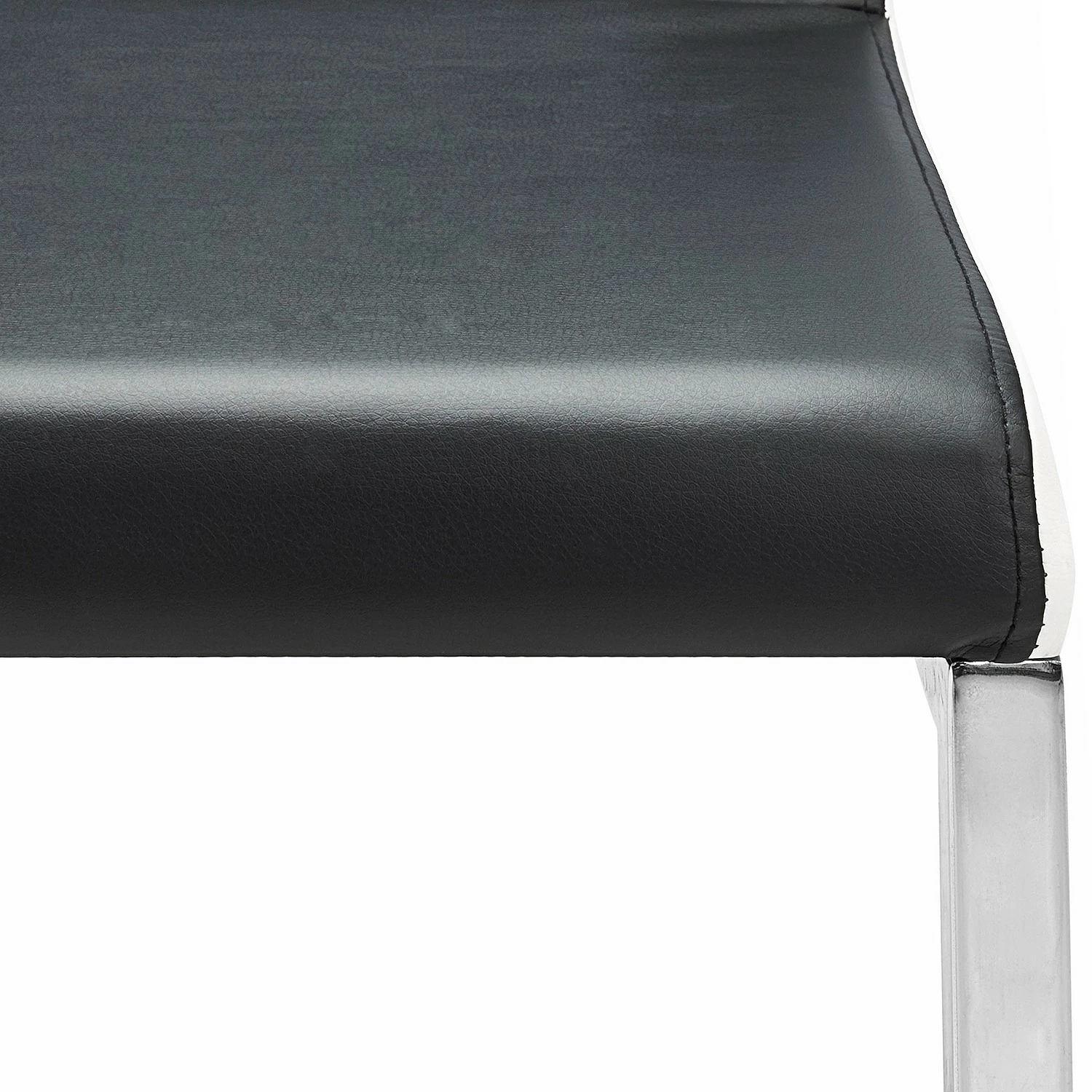 Loftscape Chaises cantilever Ibos (lot de 2) - Imitation cuir - Chrome - Noir 7 Loftscape Chaises cantilever Ibos (lot de 2) - Imitation cuir - Chrome - Noir – Image 5