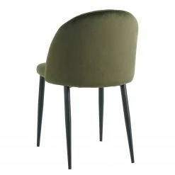 Jack & Alice Chaises capitonnées Jacklin IV (2 élém.) - Velours / Fer - Vert olive -Chaises Boutique 1000230152 210708 14552700060 DETAILS P000000001000230152
