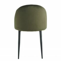Jack & Alice Chaises capitonnées Jacklin IV (2 élém.) - Velours / Fer - Vert olive -Chaises Boutique 1000230152 210708 14552700061 DETAILS P000000001000230152