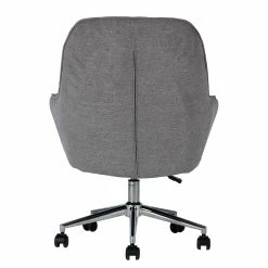 Furnitive Chaise de bureau Valady II - Microfibre / Fer - Gris / Chrome -Chaises Boutique 1000230741 220322 032 DETAILS P000000001000230741