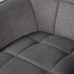 Furnitive Chaise de bureau Valady II - Microfibre / Fer - Gris / Chrome -Chaises Boutique 1000230741 220322 036 DETAILS P000000001000230741