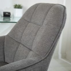 Furnitive Chaise de bureau Valady II - Microfibre / Fer - Gris / Chrome -Chaises Boutique 1000230741 220629 030 DETAILS P000000001000230741