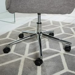 Furnitive Chaise de bureau Valady II - Microfibre / Fer - Gris / Chrome -Chaises Boutique 1000230741 220629 033 DETAILS P000000001000230741