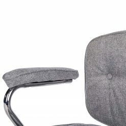 Furnitive Chaise de bureau Orlu II - Tissu / Fer - Gris clair / Chrome -Chaises Boutique 1000230748 220330 035 DETAILS P000000001000230748