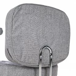 Furnitive Chaise de bureau Orlu II - Tissu / Fer - Gris clair / Chrome -Chaises Boutique 1000230748 220330 036 DETAILS P000000001000230748