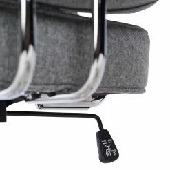 Furnitive Chaise de bureau Orlu II - Tissu / Fer - Gris clair / Chrome -Chaises Boutique 1000230748 220330 037 DETAILS P000000001000230748