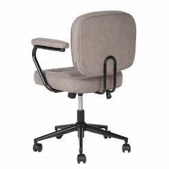 Furnitive Chaise de bureau Orlu I - Microfibre / Fer - Taupe vintage / Noir -Chaises Boutique 1000230752 220322 032 DETAILS P000000001000230752