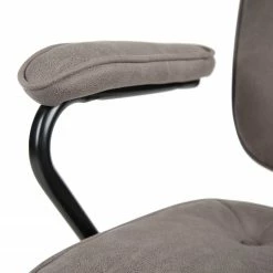 Furnitive Chaise de bureau Orlu I - Microfibre / Fer - Taupe vintage / Noir -Chaises Boutique 1000230752 220322 034 DETAILS P000000001000230752