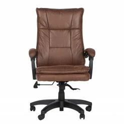 Furnitive Fauteuil de bureau Wisdom - Microfibre / Matière plastique - Marron vintage / Noir -Chaises Boutique 1000230753 220330 030 DETAILS P000000001000230753