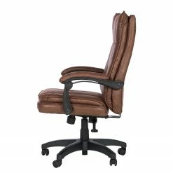 Furnitive Fauteuil de bureau Wisdom - Microfibre / Matière plastique - Marron vintage / Noir -Chaises Boutique 1000230753 220330 031 DETAILS P000000001000230753