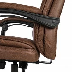 Furnitive Fauteuil de bureau Wisdom - Microfibre / Matière plastique - Marron vintage / Noir -Chaises Boutique 1000230753 220330 034 DETAILS P000000001000230753