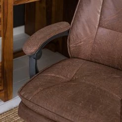 Furnitive Fauteuil de bureau Wisdom - Microfibre / Matière plastique - Marron vintage / Noir -Chaises Boutique 1000230753 220624 021 MOOD DETAILS P000000001000230753 mood