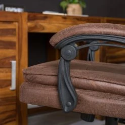 Furnitive Fauteuil de bureau Wisdom - Microfibre / Matière plastique - Marron vintage / Noir -Chaises Boutique 1000230753 220624 022 MOOD DETAILS P000000001000230753 mood