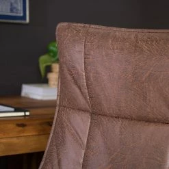 Furnitive Fauteuil de bureau Wisdom - Microfibre / Matière plastique - Marron vintage / Noir -Chaises Boutique 1000230753 220624 025 MOOD DETAILS P000000001000230753 mood