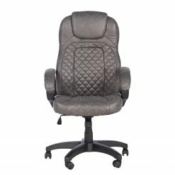Furnitive Fauteuil de bureau Loyalton - Microfibre / Matière plastique - Gris vintage / Noir -Chaises Boutique 1000230754 220330 030 DETAILS P000000001000230754