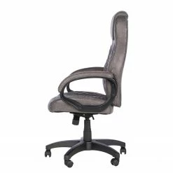 Furnitive Fauteuil de bureau Loyalton - Microfibre / Matière plastique - Gris vintage / Noir -Chaises Boutique 1000230754 220330 031 DETAILS P000000001000230754