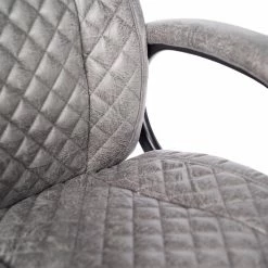 Furnitive Fauteuil de bureau Loyalton - Microfibre / Matière plastique - Gris vintage / Noir -Chaises Boutique 1000230754 220330 033 DETAILS P000000001000230754