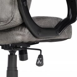 Furnitive Fauteuil de bureau Loyalton - Microfibre / Matière plastique - Gris vintage / Noir -Chaises Boutique 1000230754 220330 034 DETAILS P000000001000230754