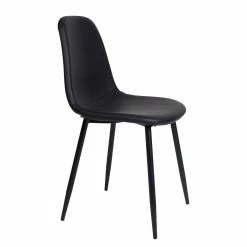 Norrwood Chaises Renty I (lot de 2) - Imitation cuir / Acier - Noir -Chaises Boutique 1000231014 201125 16492300060 DETAILS P000000001000231014