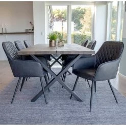 Red Living Chaises à accoudoirs Pierry I (lot de 2) - Imitation cuir / Acier - Gris vintage 17 Red Living Chaises à accoudoirs Pierry I (lot de 2) - Imitation cuir / Acier - Gris vintage -Chaises Boutique 1000231016 201125 16492300074 MOOD DETAILS P000000001000231016 mood