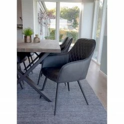 Red Living Chaises à accoudoirs Pierry I (lot de 2) - Imitation cuir / Acier - Gris vintage 18 Red Living Chaises à accoudoirs Pierry I (lot de 2) - Imitation cuir / Acier - Gris vintage -Chaises Boutique 1000231016 201125 16492300075 MOOD DETAILS P000000001000231016 mood