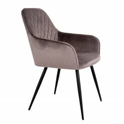 Loftscape Chaise à accoudoirs Pierry II (lot de 2) - Velours / Acier - Taupe -Chaises Boutique 1000231020 201125 16492500108 DETAILS P000000001000231020