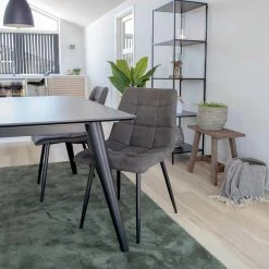 Loftscape Chaises capitonnées Ormoy I (lot de 2) - Microfibre / Acier - Gris / Noir -Chaises Boutique 1000231021 201125 16492500115 MOOD DETAILS P000000001000231021 mood