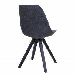 Norrwood Chaises Trebes III (lot de 2) - Tissu / Hévéa massif - Gris foncé / Noir -Chaises Boutique 1000231022 201125 16492600126 DETAILS P000000001000231022