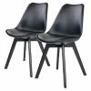 Norrwood Chaises Salon (lot de 2) - Matière plastique / Hévéa massif - Noir 2 Norrwood Chaises Salon (lot de 2) - Matière plastique / Hévéa massif - Noir -Chaises Boutique 1000231033 201125 16492900203 IMAGE P000000001000231033