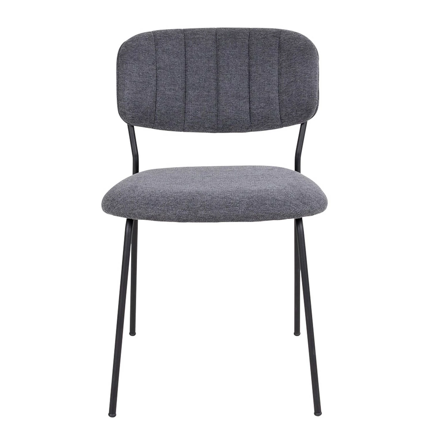 Loftscape Chaises capitonnées Muel I (lot de 2) - Tissu / Acier - Gris 8 Loftscape Chaises capitonnées Muel I (lot de 2) - Tissu / Acier - Gris – Image 6