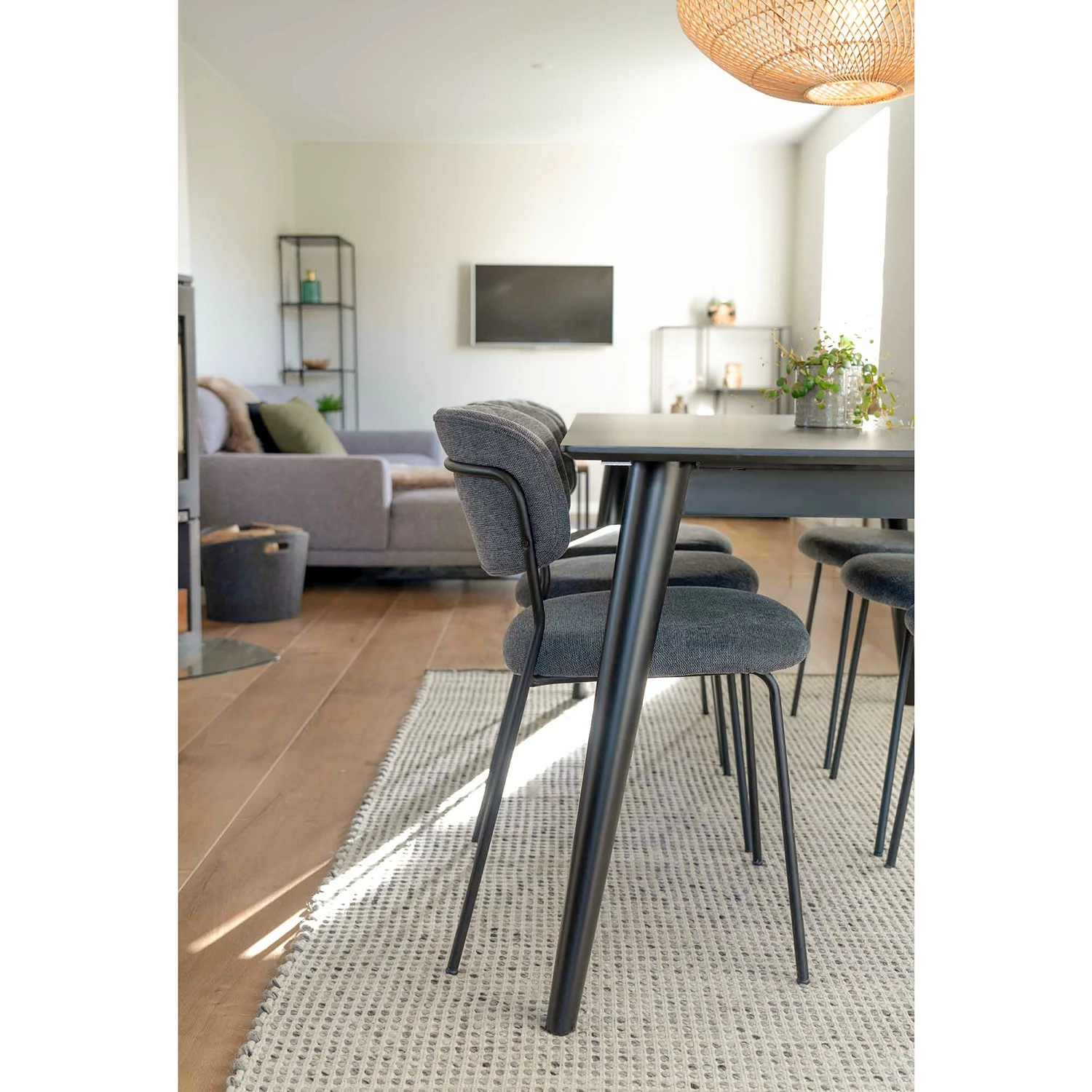 Loftscape Chaises capitonnées Muel I (lot de 2) - Tissu / Acier - Gris 12 Loftscape Chaises capitonnées Muel I (lot de 2) - Tissu / Acier - Gris – Image 10