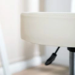 Furnitive Tabouret pivotant Leek - Imitation cuir / Métal - Blanc -Chaises Boutique 1000231308 220328 031 DETAILS P000000001000231308