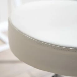 Furnitive Tabouret pivotant Leek - Imitation cuir / Métal - Blanc -Chaises Boutique 1000231308 220328 032 DETAILS P000000001000231308