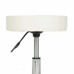 Furnitive Tabouret pivotant Leek - Imitation cuir / Métal - Blanc -Chaises Boutique 1000231308 220406 030 DETAILS P000000001000231308