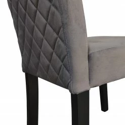 Loftscape Chaises capitonnées Moux (lot de 2) - Velours / Hévéa massif - Gris / Noir 13 Loftscape Chaises capitonnées Moux (lot de 2) - Velours / Hévéa massif - Gris / Noir -Chaises Boutique 1000232778 210504 11353700006 DETAILS P000000001000232778