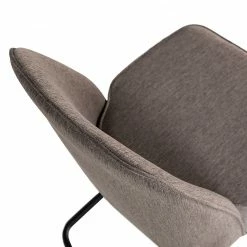 Fredriks Chaises cantilever Coggia (lot de 2) - Tissu / Fer - Cappuccino / Noir -Chaises Boutique 1000234595 210811 11595900048 DETAILS P000000001000234595