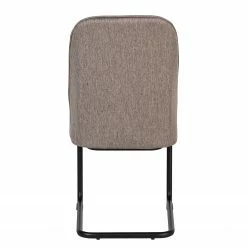 Fredriks Chaises cantilever Coggia (lot de 2) - Tissu / Fer - Cappuccino / Noir -Chaises Boutique 1000234595 210811 11595900050 DETAILS P000000001000234595