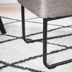 Fredriks Chaises cantilever Coggia (lot de 2) - Tissu / Fer - Cappuccino / Noir -Chaises Boutique 1000234595 210929 08555600071 DETAILS P000000001000234595