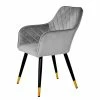 Jack & Alice Chaise à accoudoirs Mardore - Velours / Acier - Gris platine 1 Jack & Alice Chaise à accoudoirs Mardore - Velours / Acier - Gris platine -Chaises Boutique 1000234600 210115 12513500031 IMAGE P000000001000234600