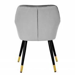 Jack & Alice Chaise à accoudoirs Mardore - Velours / Acier - Gris platine -Chaises Boutique 1000234600 210115 12513500033 DETAILS P000000001000234600