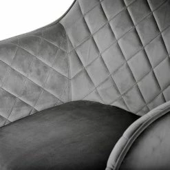 Jack & Alice Chaise à accoudoirs Mardore - Velours / Acier - Gris platine -Chaises Boutique 1000234600 210115 12513500036 DETAILS P000000001000234600