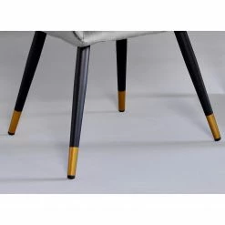 Jack & Alice Chaise à accoudoirs Mardore - Velours / Acier - Gris platine -Chaises Boutique 1000234600 210115 12513500037 DETAILS P000000001000234600