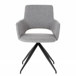 Mørteens Chaise à accoudoirs Publier - Tissu / Acier - Gris chiné / Noir -Chaises Boutique 1000235393 210818 08500400058 DETAILS P000000001000235393