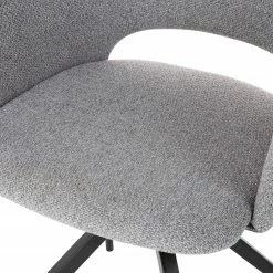 Mørteens Chaise à accoudoirs Publier - Tissu / Acier - Gris chiné / Noir -Chaises Boutique 1000235393 210818 08500400062 DETAILS P000000001000235393