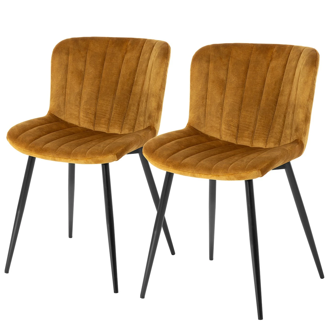 Jack & Alice Chaises Pavilly (Lot de 2) - Jaune doré 3 Jack & Alice Chaises Pavilly (Lot de 2) - Jaune doré