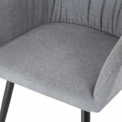 Mørteens Chaise à accoudoirs Senon - Tissu / Acier - Gris chiné / Noir -Chaises Boutique 1000235395 210818 08500500078 DETAILS P000000001000235395