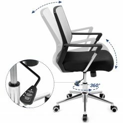 Loftscape Chaise de bureau Luxey - Tissu - Gris -Chaises Boutique 1000235713 210118 06413000113 DETAILS P000000001000235713