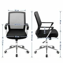 Loftscape Chaise de bureau Luxey - Tissu - Gris -Chaises Boutique 1000235713 210118 06413300116 SKETCH DETAILS P000000001000235713 sketch