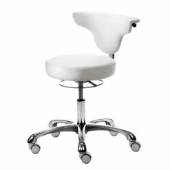 Mayer Sitzmöbel Chaise pivotante myJAZZ - Imitation cuir / Aluminium - Blanc